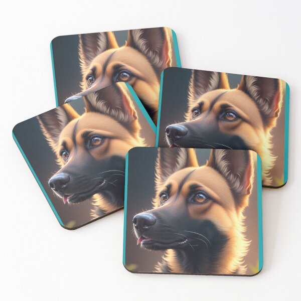 Item preview, Portrait of a Belgian Malinois in Warm Sunset Light designed and sold by KJ-Books.