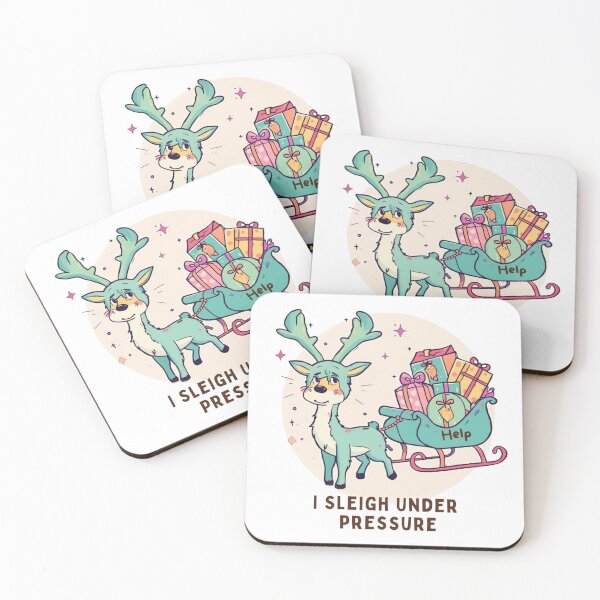 Item preview, I Sleigh Under Pressure – Funny Christmas Reindeer Art designed and sold by jelonkaa.