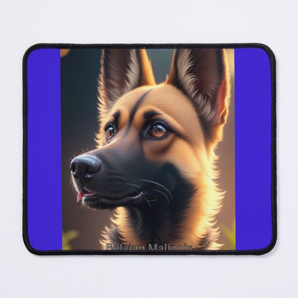 Item preview, Portrait of a Belgian Malinois in Warm Sunset Light designed and sold by KJ-Books.
