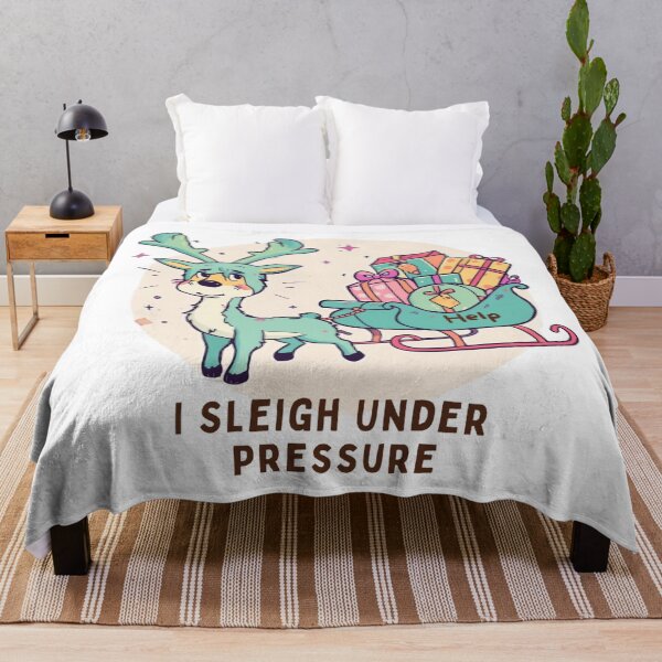 Item preview, I Sleigh Under Pressure – Funny Christmas Reindeer Art designed and sold by jelonkaa.