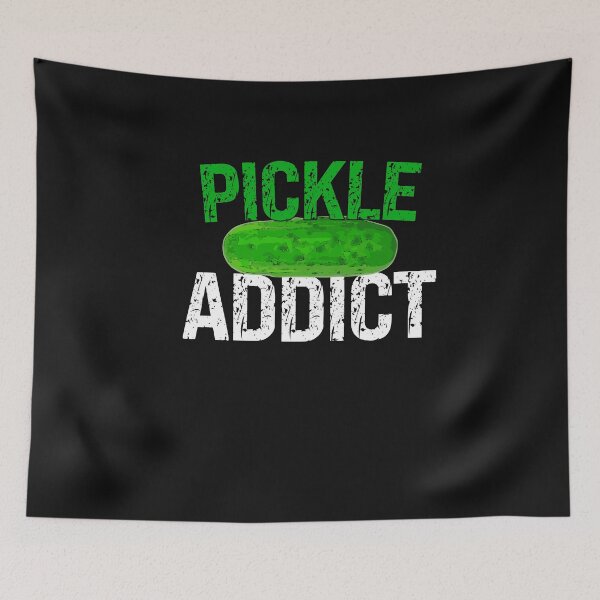 Item preview, Pickle Addict Funny Vegetable Saying designed and sold by SharpThreadZ.