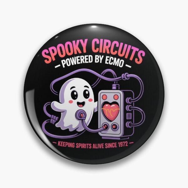 Item preview, Halloween ECMO – Spooky Circuits Life Support Tee designed and sold by CrunchyGoats.