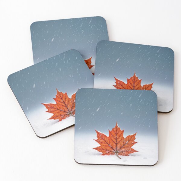 Item preview, Maple Leaf In Fresh Snowfall designed and sold by Maria Dryfhout.