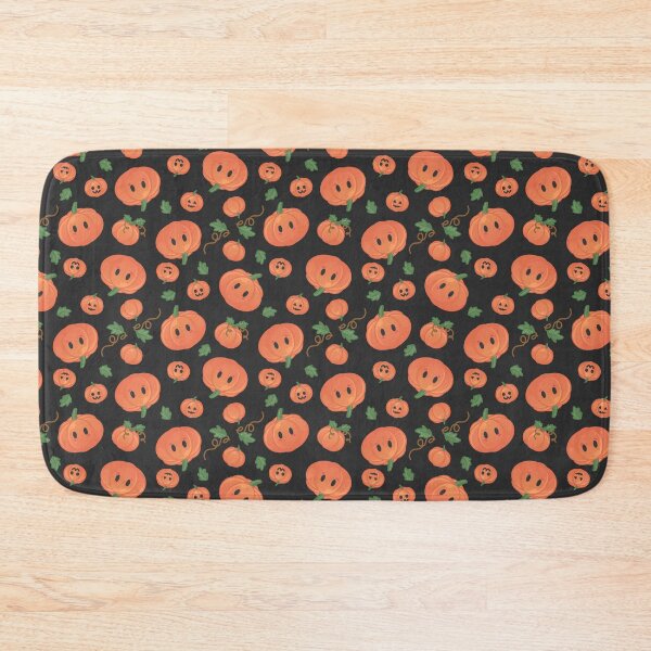 Item preview, Cute chibi seamless pumpkin Pattern designed and sold by FoxesAndFinnStudio.