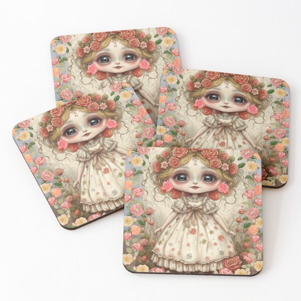 Item preview, Beautiful doll with big eyes in roses designed and sold by DZIERANA.