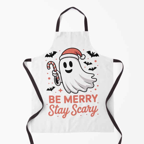 Item preview, Be Merry Stay Scary Cute Ghost Christmas Halloween Crossover designed and sold by Parkerzz.