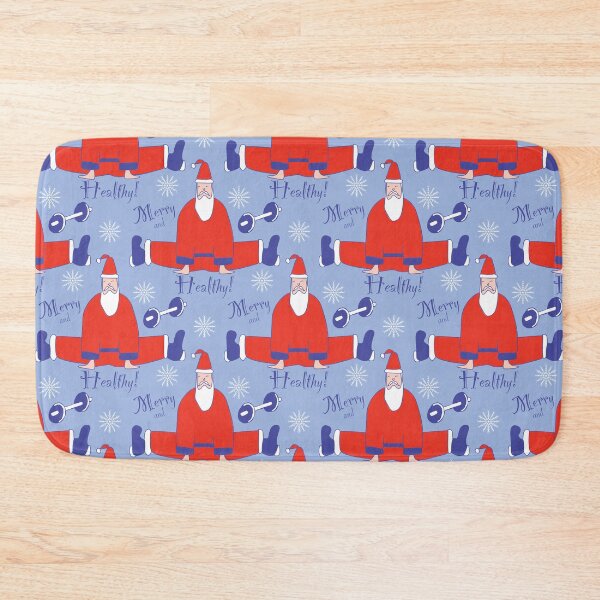Item preview, HEALTHY YOGA HOLY CHRISTMAS, LIGHT BLUE background designed and sold by WONDERPRINTVALLEY.