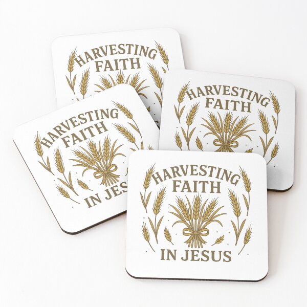 Item preview, Harvesting Faith In Jesus – Christian Fall Harvest Design | Faith-Based Farm Life Artwork designed and sold by SoulThread Studio.