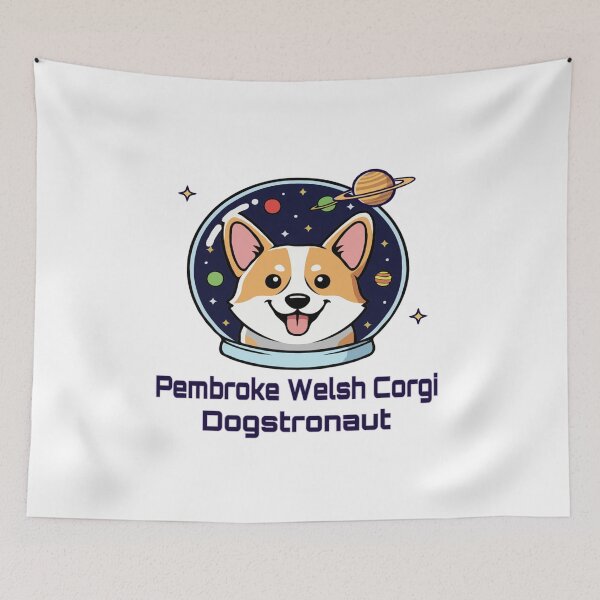 Item preview, Pembroke Welsh Corgi Dogstronaut  – Cute Dog in Space designed and sold by The Real Life Symphony.