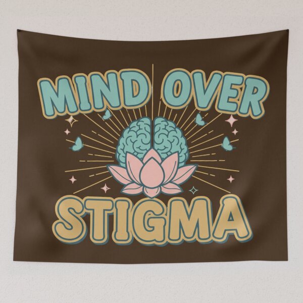 Item preview, Mind Over Stigma – Mental Health Awareness & Resilience Design designed and sold by TrackinDaTrends.