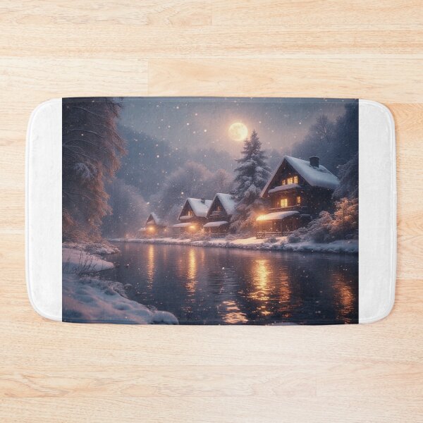Item preview, "Moonlit Stillness: A Winter River Dream" designed and sold by NaomiRut.