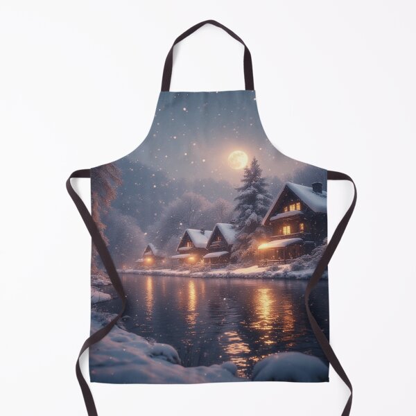 Item preview, "Moonlit Stillness: A Winter River Dream" designed and sold by NaomiRut.
