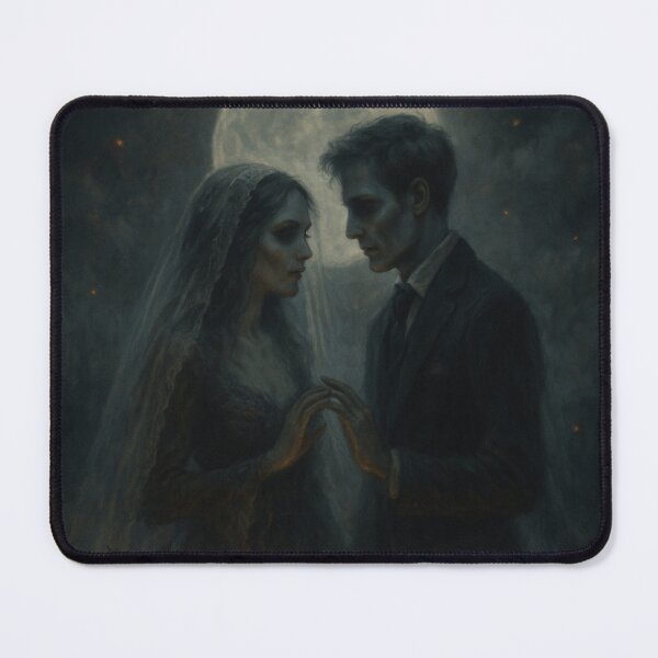 Item preview, The Lovers Beyond the Veil – Gothic Moonlit Romance Art designed and sold by Painted Moon by Luna Bee™.