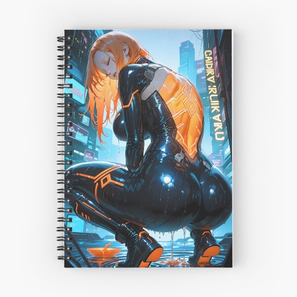 Item preview, Thicc Cyber Anime Waifu Pinup Cyberpunk Rainy City designed and sold by BorgSpareParts.