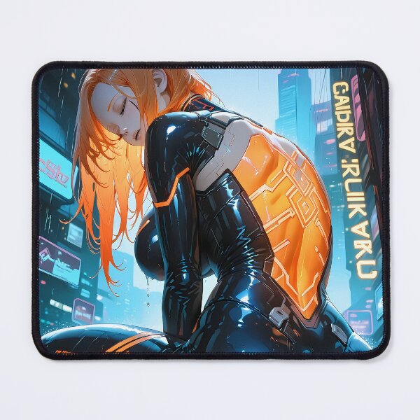Item preview, Thicc Cyber Anime Waifu Pinup Cyberpunk Rainy City designed and sold by BorgSpareParts.