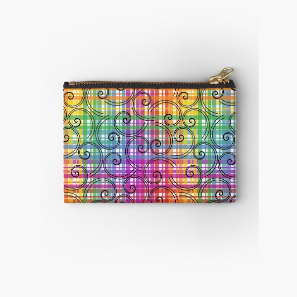 Item preview, Rainbow Plaid with Spirals designed and sold by EBParsley.
