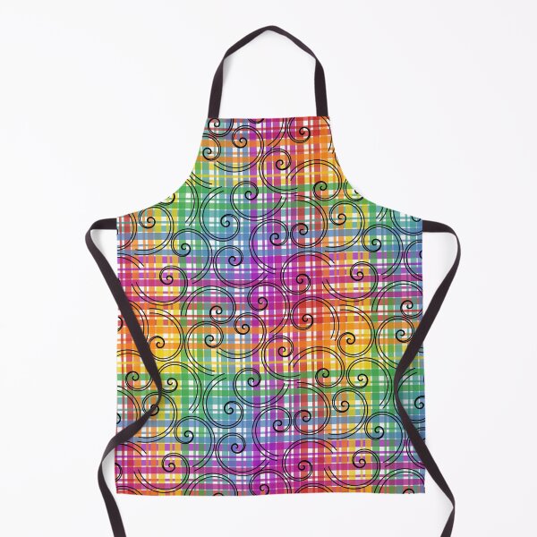 Item preview, Rainbow Plaid with Spirals designed and sold by EBParsley.