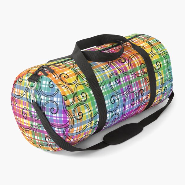 Item preview, Rainbow Plaid with Spirals designed and sold by EBParsley.