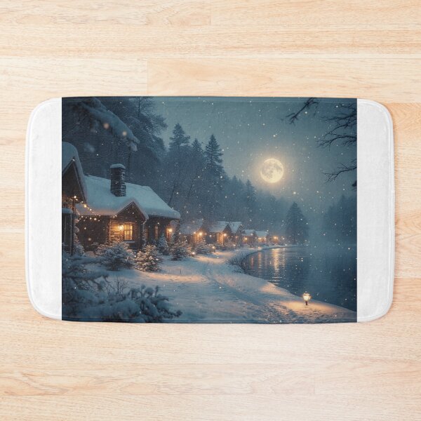 Item preview, "Cabins & Moonlight: A Forest Winter Reverie" designed and sold by NaomiRut.