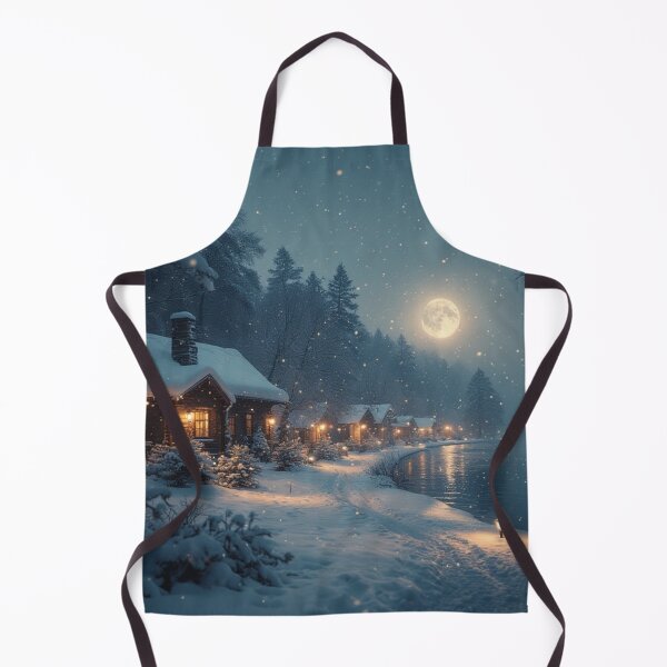 Item preview, "Cabins & Moonlight: A Forest Winter Reverie" designed and sold by NaomiRut.