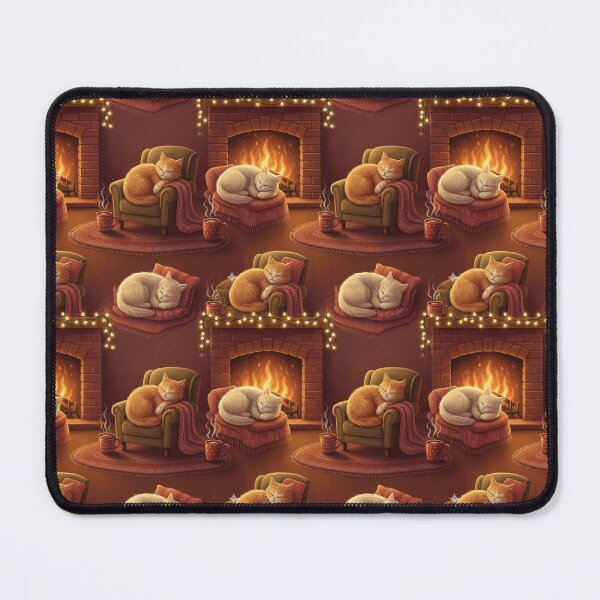Item preview, Cozy Cats by the Fireplace designed and sold by Nin Tai.