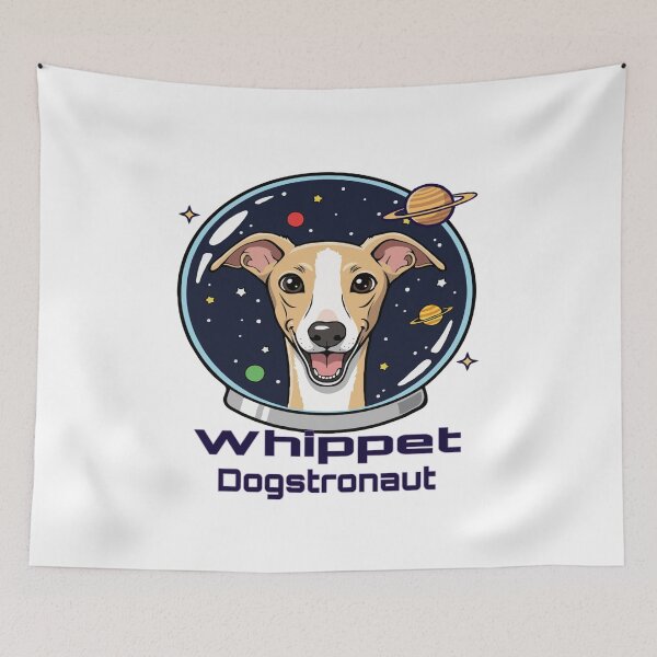Item preview, Whippet Dogstronaut – Cute Dog in Space designed and sold by The Real Life Symphony.