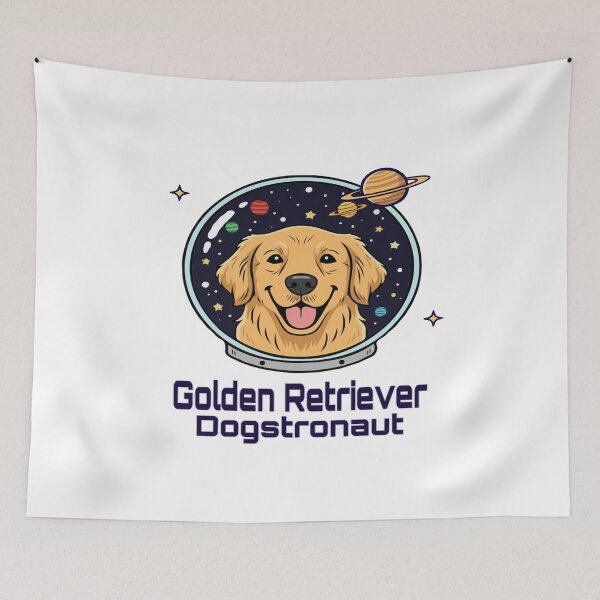 Item preview, Golden Retriever Dogstronaut  – Cute Dog in Space designed and sold by The Real Life Symphony.