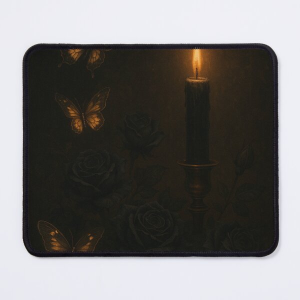 Item preview, The Velvet Garden – Candlelight and Butterflies Gothic Art designed and sold by Painted Moon by Luna Bee™.