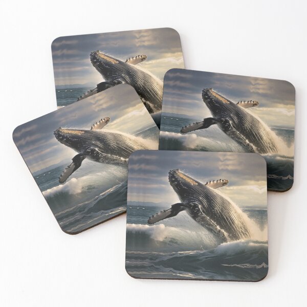 Item preview, Breaching Whale Art Print designed and sold by Infopreneur1231.