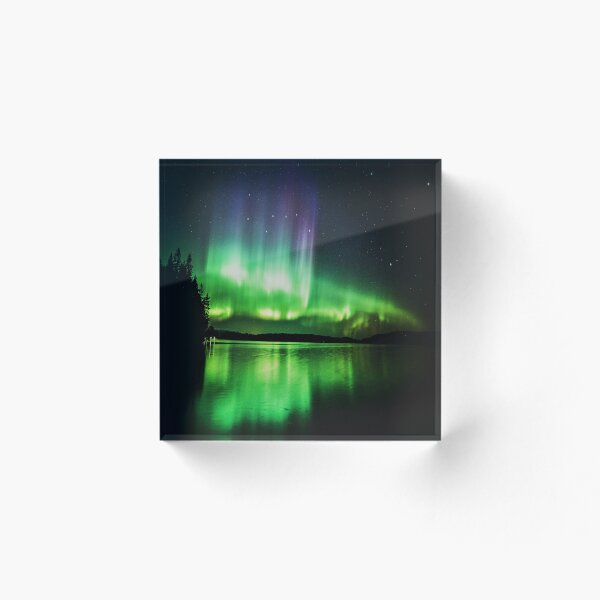 Item preview, Aurora Borealis Over Snowy Mountains | Ethereal Northern Lights Nature Artwork designed and sold by Farid94.