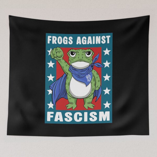 Item preview, rogs Against Fascism Portland Protest Frog Activism designed and sold by Dmetalx Art Apparel.