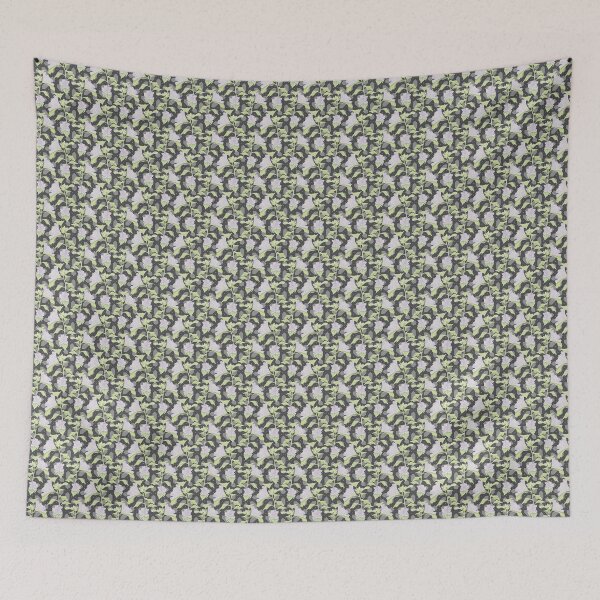 Item preview, minerva althea floral pattern with black and grey geometric background designed and sold by mathemartiste.