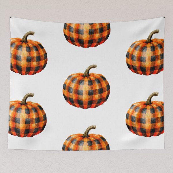 Item preview, Plaid watercolor pumpkin designed and sold by MendaciousMina.