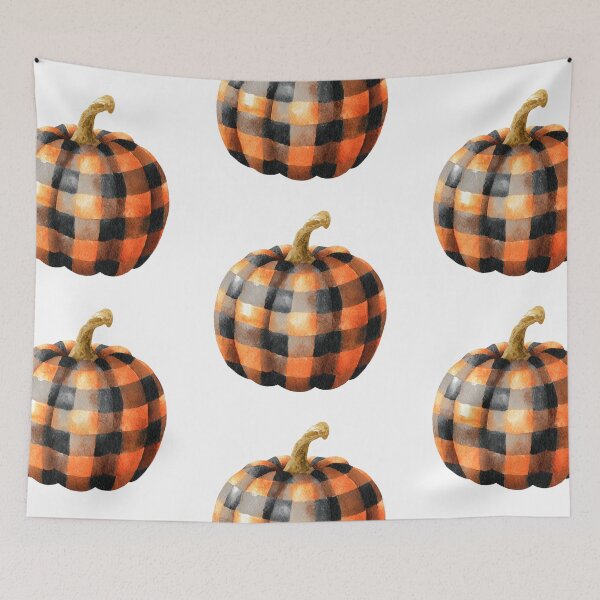 Item preview, Plaid watercolor pumpkin designed and sold by MendaciousMina.