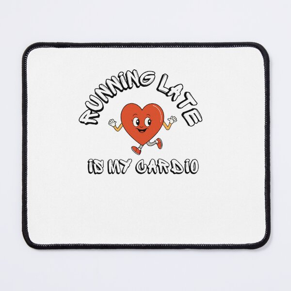 Item preview, Running late is my cardio shirt, runner gym t-shirt, funny workout t shirt, fitness shirt, busy mom graphic tee, gym shirt, exercise shirt designed and sold by SheryfaEl.