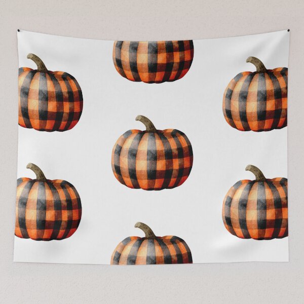 Item preview, Plaid watercolor pumpkin designed and sold by MendaciousMina.