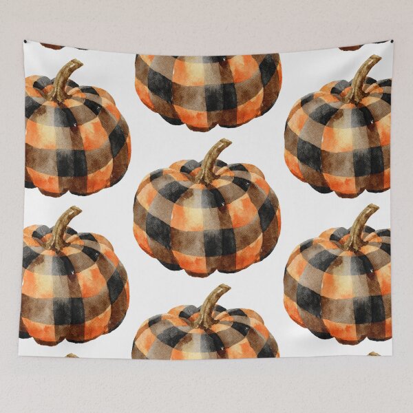 Item preview, Plaid watercolor pumpkin designed and sold by MendaciousMina.