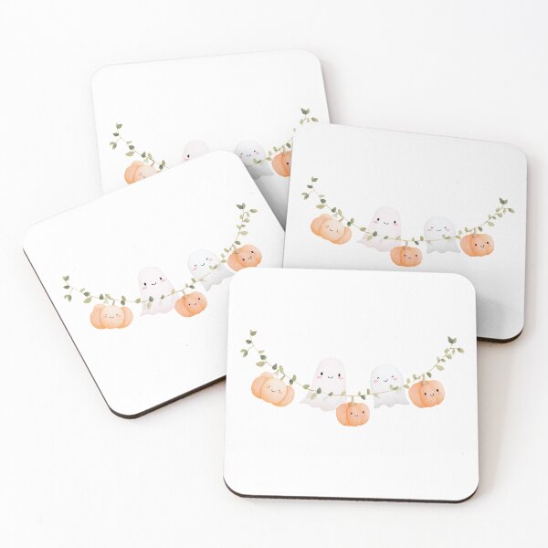 Item preview, Watercolor ghost and pumpkin bunting swag designed and sold by MendaciousMina.