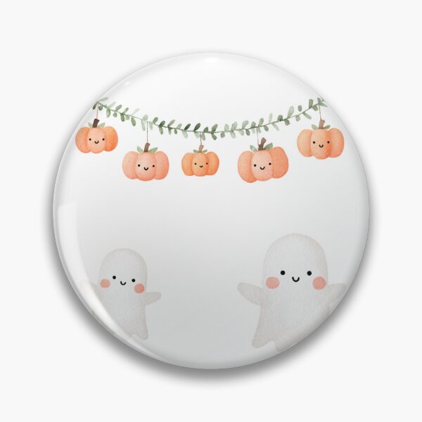 Item preview, Watercolor ghosts and a pumpkin bunting swags designed and sold by MendaciousMina.