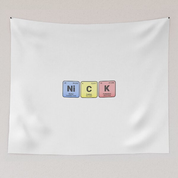 Item preview, Nick, Custom Name Made from Periodic Table Elements, Personalized Chemistry Design, Science Gift for Nerds & Students designed and sold by chipmuckdesignn.