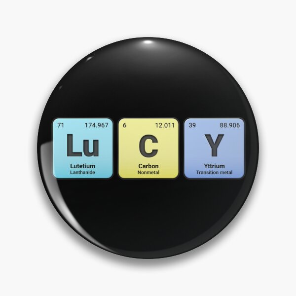 Artikelvorschau, Lucy, individueller Name aus Elementen des Periodensystems, personalisiertes Chemie-Design, wissenschaftliches Geschenk für Nerds und Studenten entworfen und verkauft von chipmuckdesignn.