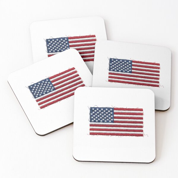 Item preview, Embroidered USA Flag Patch Style  designed and sold by Paper Drip.