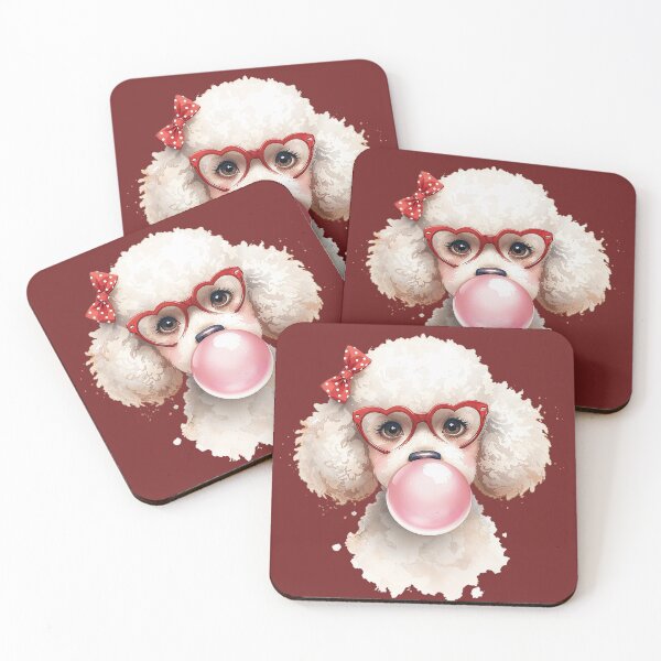 Item preview, Cute Poodle Dog Bubble Gum Watercolour  designed and sold by lovelynong.