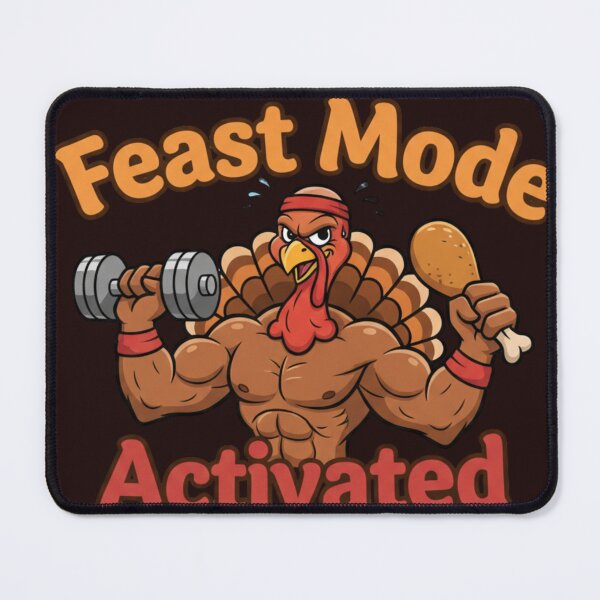 Item preview, Feast Mode Activated – Funny Thanksgiving Fitness Turkey Design designed and sold by TrackinDaTrends.