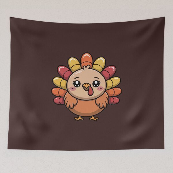 Item preview, kawaii thanksgiving turkey  designed and sold by jkrphoto.