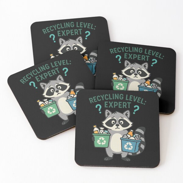 Item preview, Recycling Level: Expert – Funny Raccoon Eco Shirt designed and sold by teevoxx.