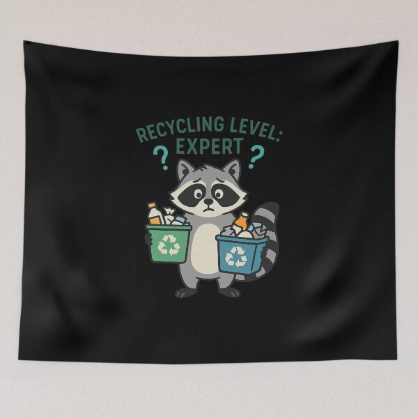 Item preview, Recycling Level: Expert – Funny Raccoon Eco Shirt designed and sold by teevoxx.