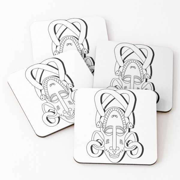 Item preview, Senufo Mask white 3D - Ivory Coast designed and sold by TamiahDesigns.