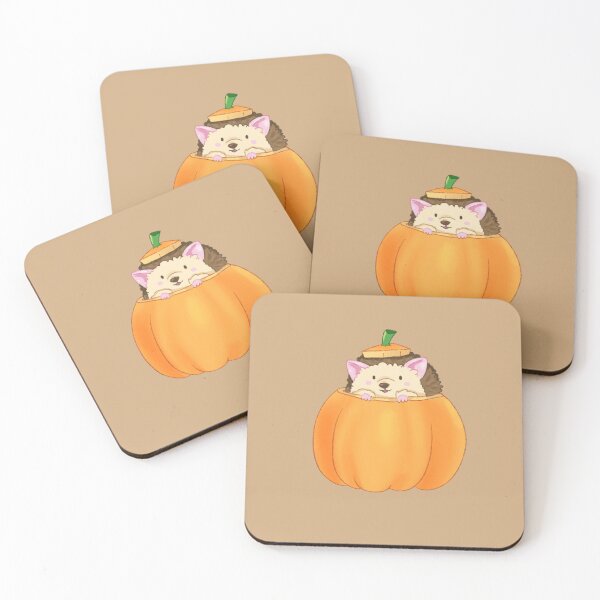 Item preview, Halloween Autumn Happy Hedgehog in Pumpkin designed and sold by casserolestan.