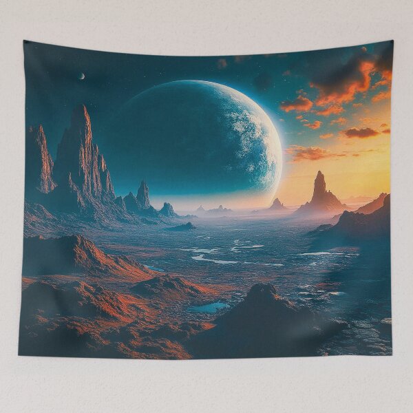 Item preview, Space Art - “Wasteland of Distant Worlds” designed and sold by Aesthetic-Ai.